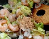 春キャベツと海老と蓮根のパスタ。作り方8写真