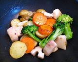 ハーブ豚と野菜の粒マスタード炒め作り方6写真