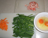 もやしたっぷり！ニラ野菜のとろたま炒め作り方1写真