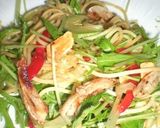 ヤゲンナンコツとアボカドのサラダ風パスタ作り方11写真