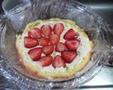 ドームケーキ　ストロベリーホワイト作り方14写真