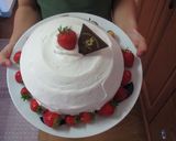 ドームケーキ　ストロベリーホワイト作り方17写真