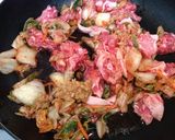 豚と水菜のピリ辛味噌キムチ作り方4写真