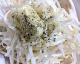 超簡単..丼で.5分.もやし塩麹バター味作り方2写真