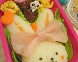 お弁当おかず♥ダブルハムりぼん♥キャラ弁作り方19写真