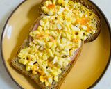 朝食ランチ♡ハムゆで卵マヨチーズトースト作り方4写真