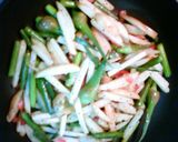 にんにくの芽＆つぼみと新じゃがの炒め物作り方5写真