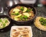 道場流★フライパン石焼ピビンバ風パエリア作り方10写真