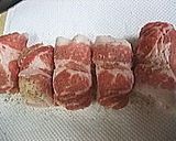 お弁当に☆うずらの豚肉巻きソテー作り方1写真