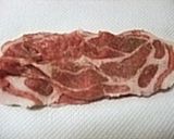 重ね豚肉の黒ゴマソース作り方3写真