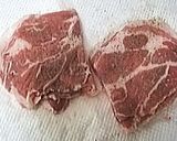 重ね豚肉の黒ゴマソース作り方4写真