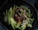 ふき&じゃが芋&豚肉でささっとピリ辛炒め作り方4写真