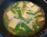 簡単☆絹さやと豆腐の塩麹卵とじ作り方4写真