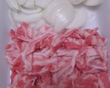 豚肉と新玉ねぎのケチャップ味アスパラ添え作り方6写真