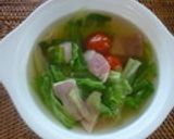 レタスとウインナーのスープ作り方13写真