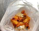 サバ缶で旨辛チゲ風豆腐作り方2写真
