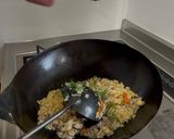 福岡のうどん屋のアレ、博多かしわ飯風炒飯作り方7写真