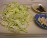 春キャベツとアンチョビのオイルパスタ作り方1写真