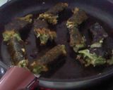 お弁当にも♪春菊の海苔巻き焼き作り方3写真