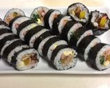 巻き簾不要♪我が家のキンパプ作り方15写真