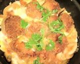余りカツやお惣菜で♪煮カツ卵とじ☆作り方4写真