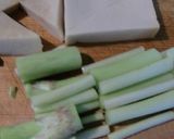 高野豆腐と、皮つきウドの白だし味作り方3写真