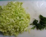 付け合せのキャベツには大葉とゴマを!作り方1写真