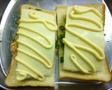 ツナ葱コーンのミルキー和トースト作り方4写真