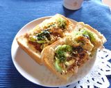 焼きそばソース（粉）と葱のトースト作り方5写真