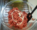 食パンで☆ふっくらかさ増しハンバーグ作り方3写真