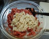 食パンで☆ふっくらかさ増しハンバーグ作り方4写真