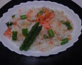 鮭とアスパラの醤油バター炒めご飯作り方10写真
