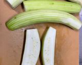 美活⭐︎簡単⭐︎トロ旨⭐︎ヘチマと豚ひき肉の味噌煮作り方1写真