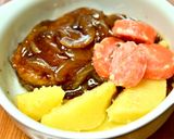 簡単うまい♡じゃがいもと人参添えハンバーグ作り方5写真