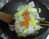 豚バラとキャベツの炒めもの(ラー油in)作り方5写真