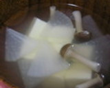 豆腐ときのこのほっこり生姜スープ作り方7写真