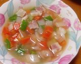 ヘルシー！ベーコンと野菜のごろごろスープ作り方6写真