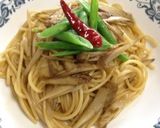 たぶん植物ステロールいっぱい朝パスタ。作り方10写真