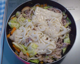我が家の焼きうどん♪～しょうゆ味～作り方3写真