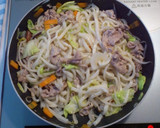 我が家の焼きうどん♪～しょうゆ味～作り方4写真
