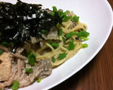 麺つゆで簡単☆たらことキノコの和風パスタ作り方7写真