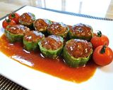 【楽めし】簡単美味しい♡ピーマンの肉詰め作り方10写真
