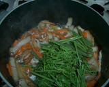 麺つゆで✿わらびとさつまあげの煮物作り方2写真