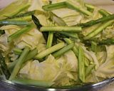 アスパラとあさりと春キャベツのレンジ蒸し作り方2写真