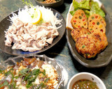 簡単★えんどう豆の塩麹つくね焼き作り方8写真
