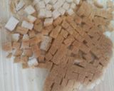 食パンの耳～レンジでクルトンに～作り方1写真