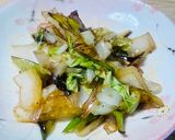 白菜と長ネギの焦がし醤油炒め作り方5写真