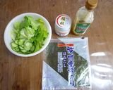 簡単✿レタスのノリ塩麹和え✿(サラダ風)作り方1写真