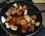 スナップえんどうと鳥ももとｴﾘﾝｷﾞ炒め作り方4写真