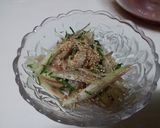 漬けマグロの韓国風野菜たっぷりサラダ作り方3写真